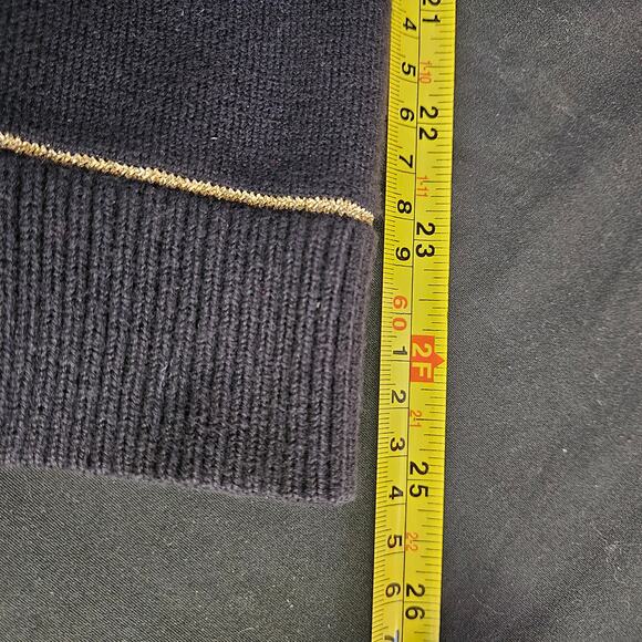 Polo Jeans Co. Ralph Lauren Black Sweater Size M V Neck Pull Over Preppy - Picture 7 of 8